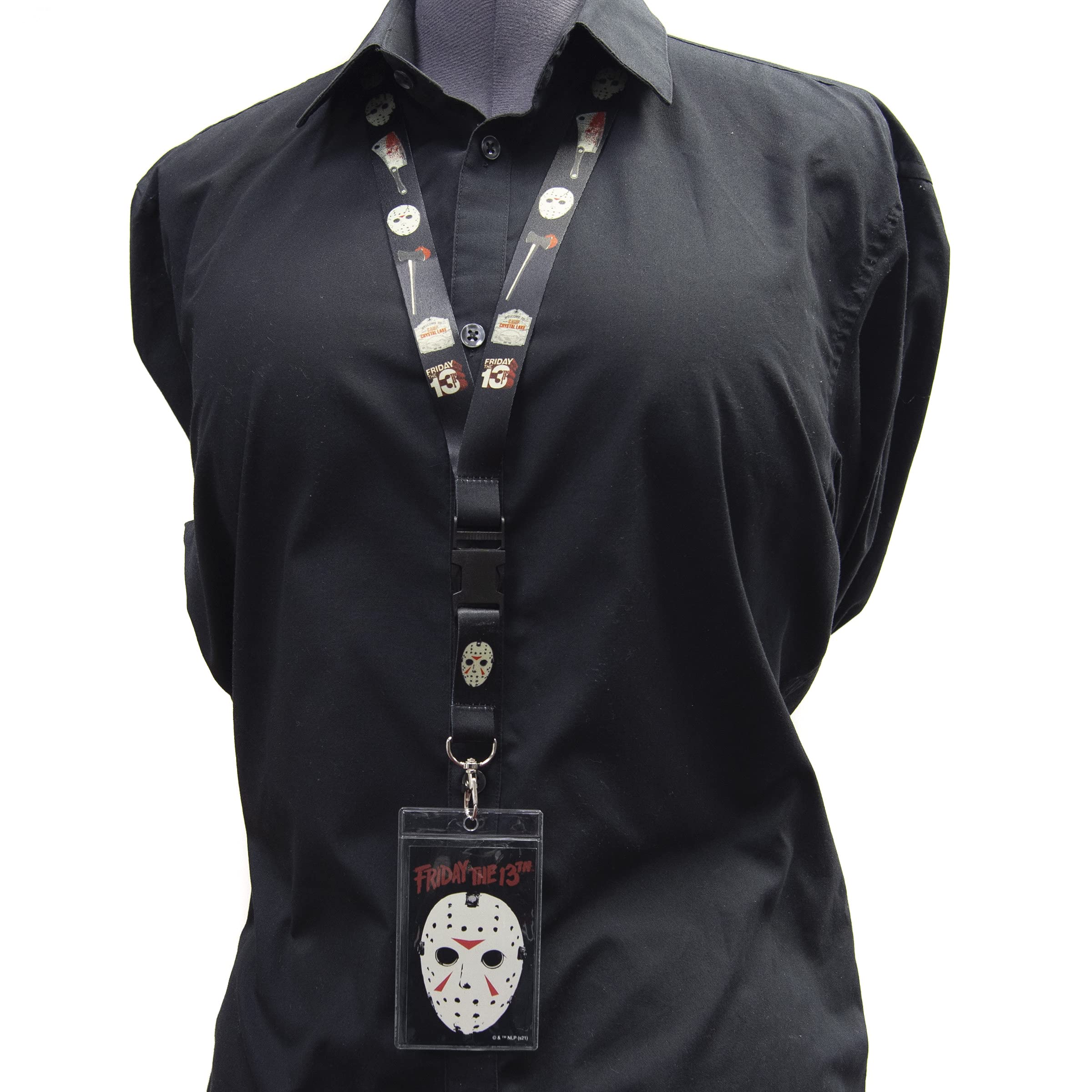 Friday the 13th Jason Mask Lanyard - Reversible with Breakaway Clip for Work & Events