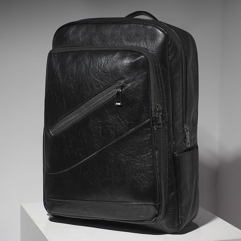 Stylish French Accent Men's Waterproof Travel Backpack - Casual Daypack with Zipper Closure & Adjustable Shoulder Straps - Perfect for Work, School, and Outdoor Adventures (One Size Fits Most)