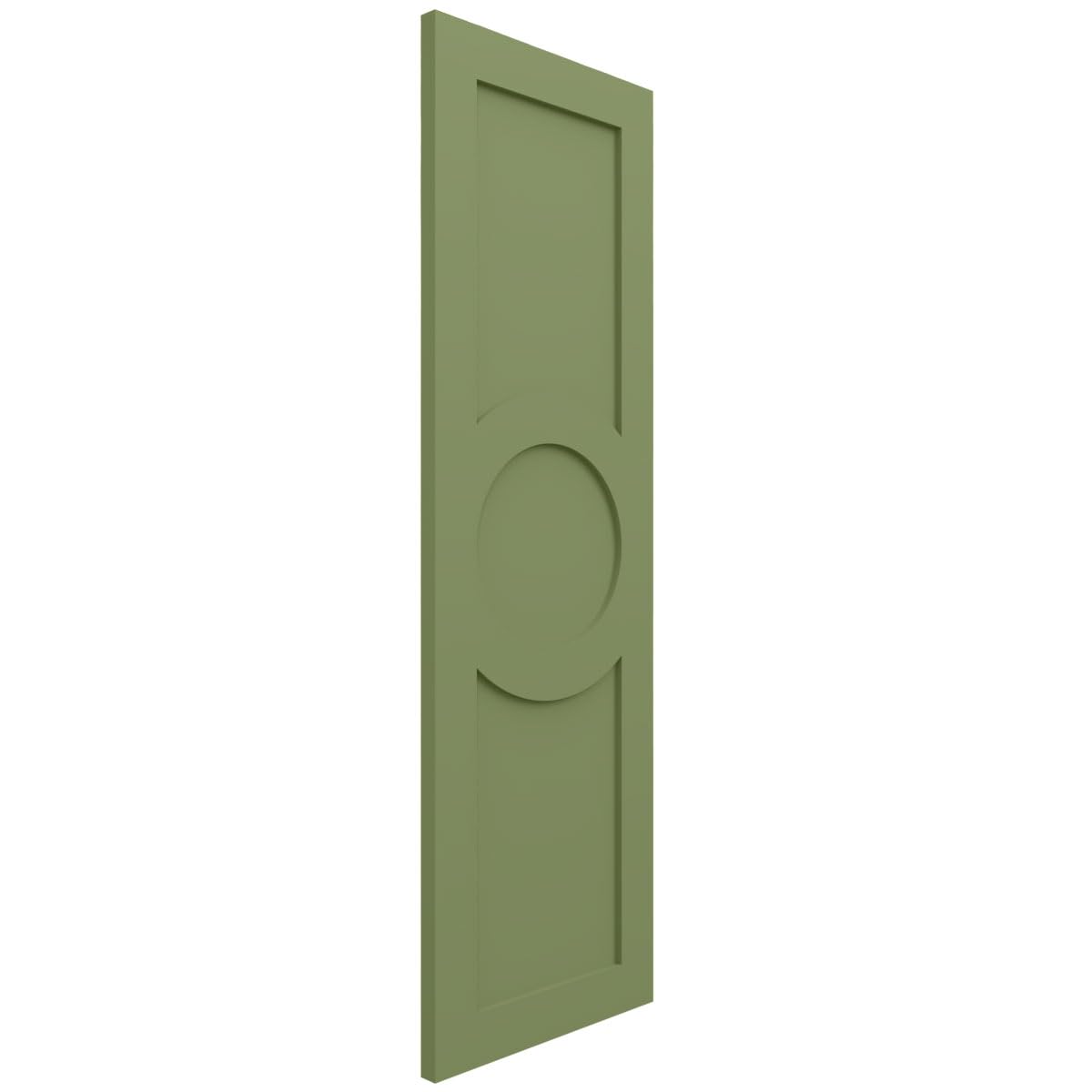 Ekena Millwork TFP001AC12X031MG True Fit PVC Center Circle Arts & Crafts Fixed Mount Shutters - 12
