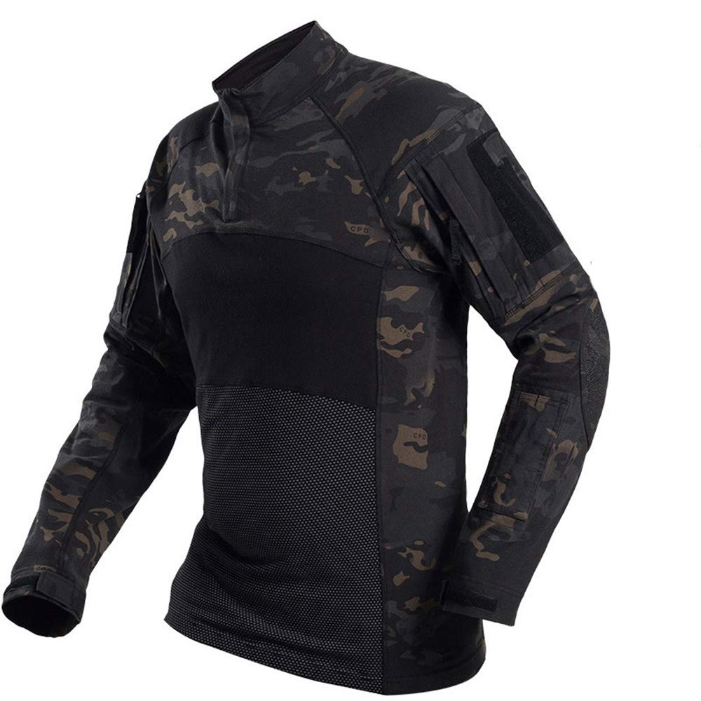 Best Military Tactical Camouflage Shirt - Combat Uniform for Outdoor Survival, Hunting & Airsoft | Durable BDU Shirt for Men