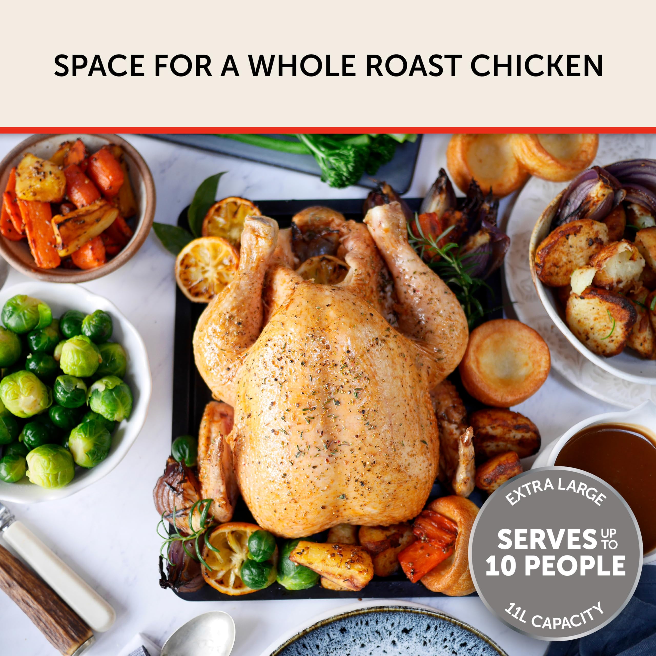 **Breville Halo Flexi Air Fryer & Large Mesh Tray – 11L Digital Dual Air Fryer Oven, 2400W – Fry, Bake, Grill, Roast & Reheat – Energy Efficient (Save £65/Year) – Black [VDF138] – Perfect for Family Meals, Quick Snacks & Healthy Cooking**