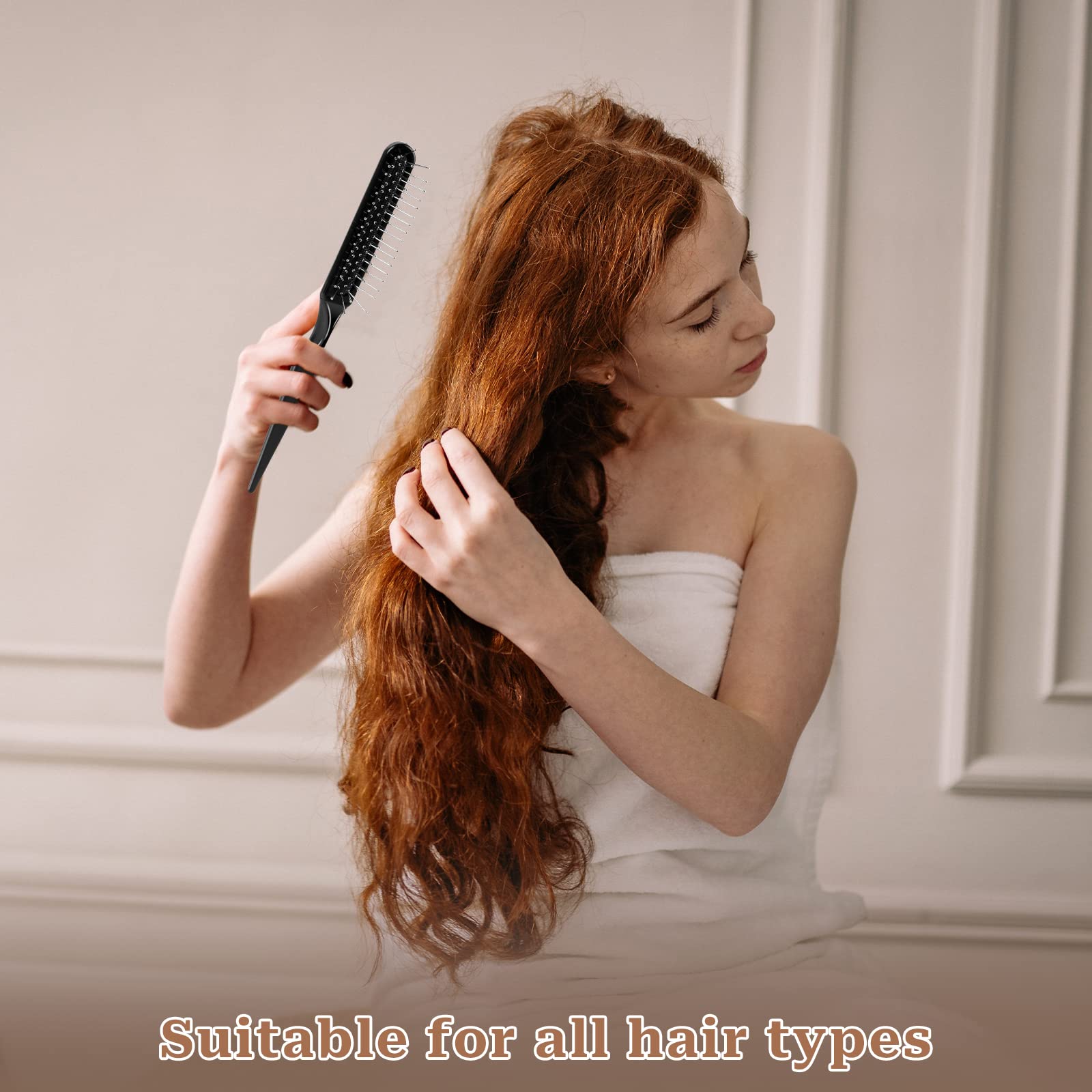3-Pack Synthetic Wig Brush Set - Detangling Wire Combs for Wigs & Travel