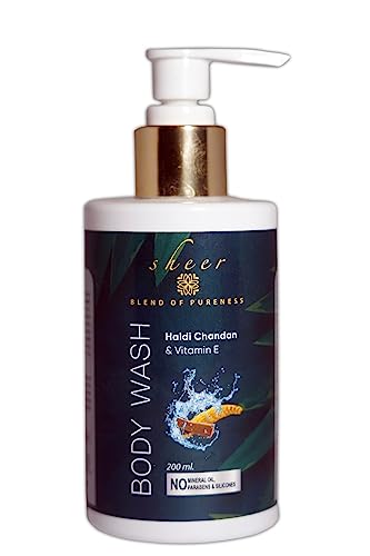 Deeply Nourishing Body Wash with Haldi Chandan & Vitamin E - Moisturizing Shower Gel for Soft, Smooth Skin - Suitable for All Skin Types - Perfect for Daily Hydration & Relaxing Bath Time