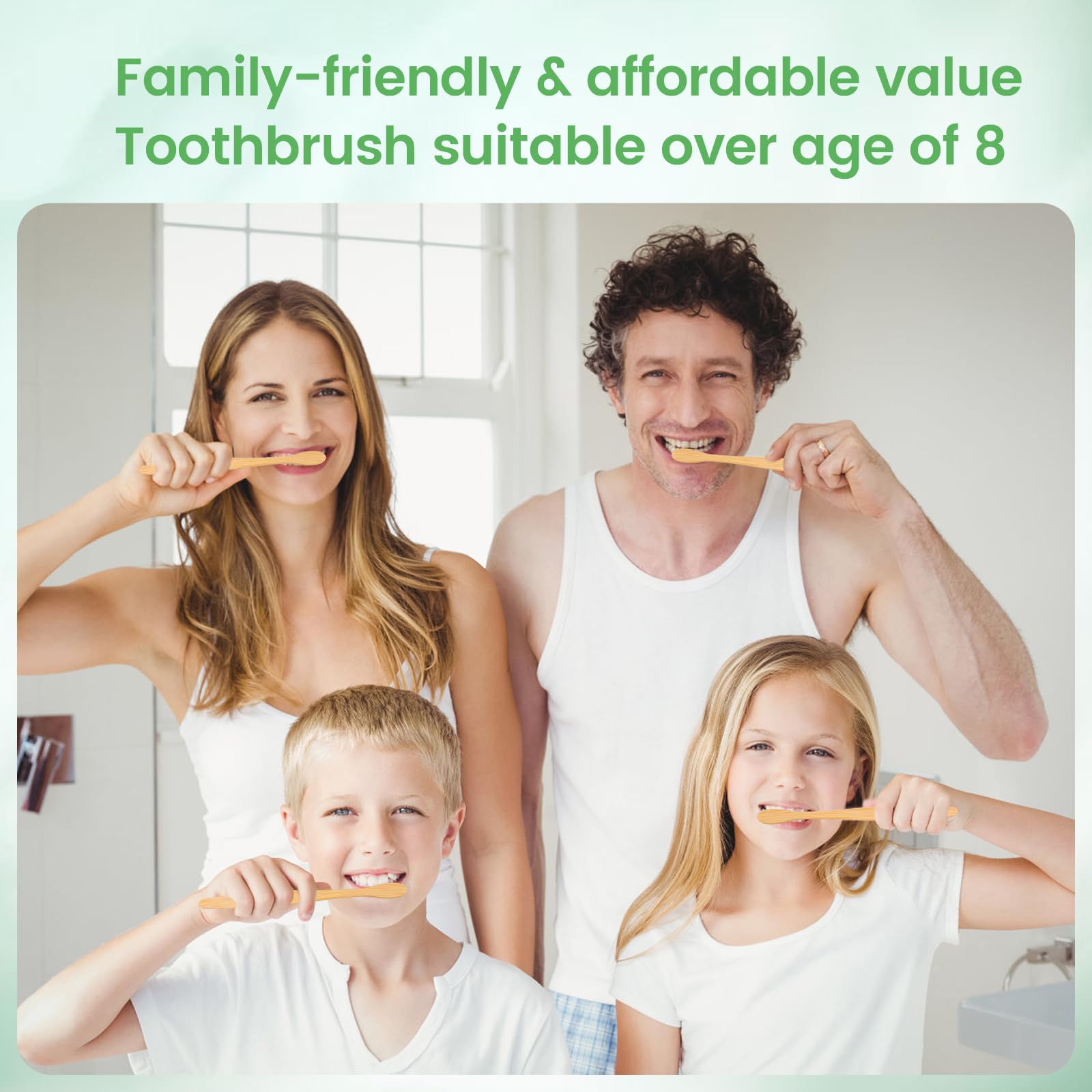 Eco-Friendly Bamboo Toothbrushes for Adults - 10 Pack Biodegradable Wooden Toothbrush Set with Soft Bristles | Sustainable, Compostable & Natural Oral Care | Perfect for Travel, Home Use & Zero-Waste Lifestyle