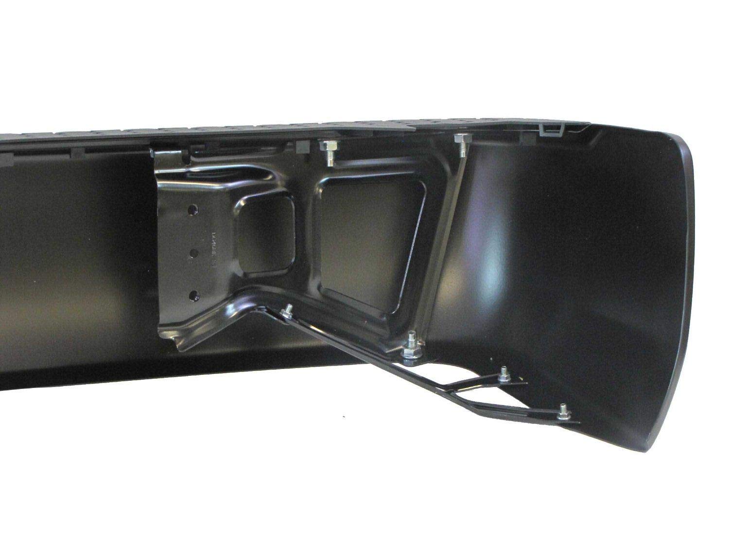 ACANII Black Steel Rear Step Bumper Assembly for 2009-2018 Dodge Ram 1500 & 2010-2012 Ram 2500/3500 Pickup Trucks | Heavy-Duty Replacement Bumper for Off-Road & Towing