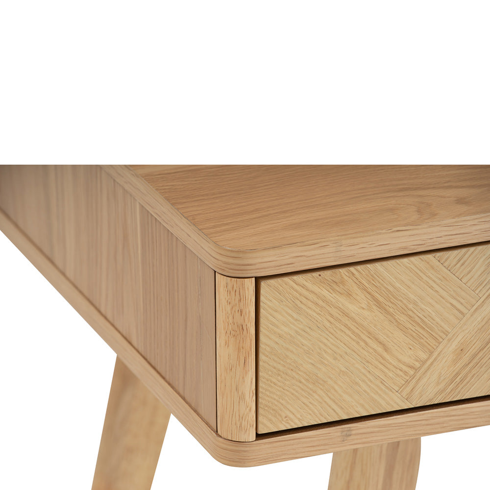 LOFTUS 120cm Oak Study Desk - Modern Writing Desk for Home Office, Dorm Room & Small Spaces - Sturdy Wooden Desk for Studying, Working & Remote Learning