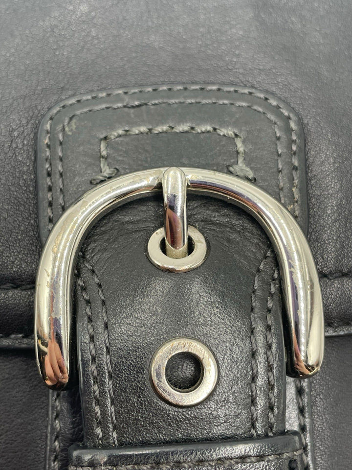 Y2K Coach Soho Flap Bag Vintage Leather Shoulder Purse for Women | Trendy Crossbody Handbag for Casual Outfits & Night Out