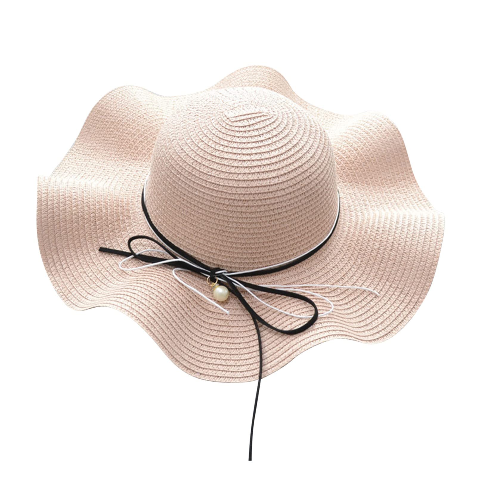 Women's Wide Brim Straw Hat - Foldable Floppy Sun Hat for Summer, Beach & Travel - Lightweight UV Protection Sun Hat for Outdoor, Gardening, Vacations & Fashion Accessories