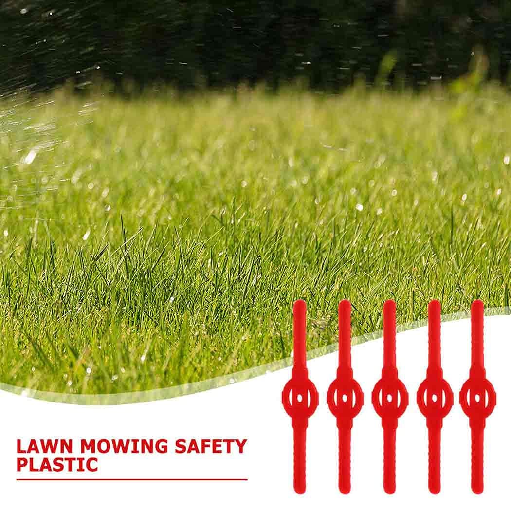 5 Pack Plastic Lawn Mower Blades - Durable Grass Trimmer Head Replacement Cutter for Garden Tools (Blue) | Compatible with Most Lawn Mowers & Perfect for Yard Maintenance, Landscaping & DIY Gardening Projects