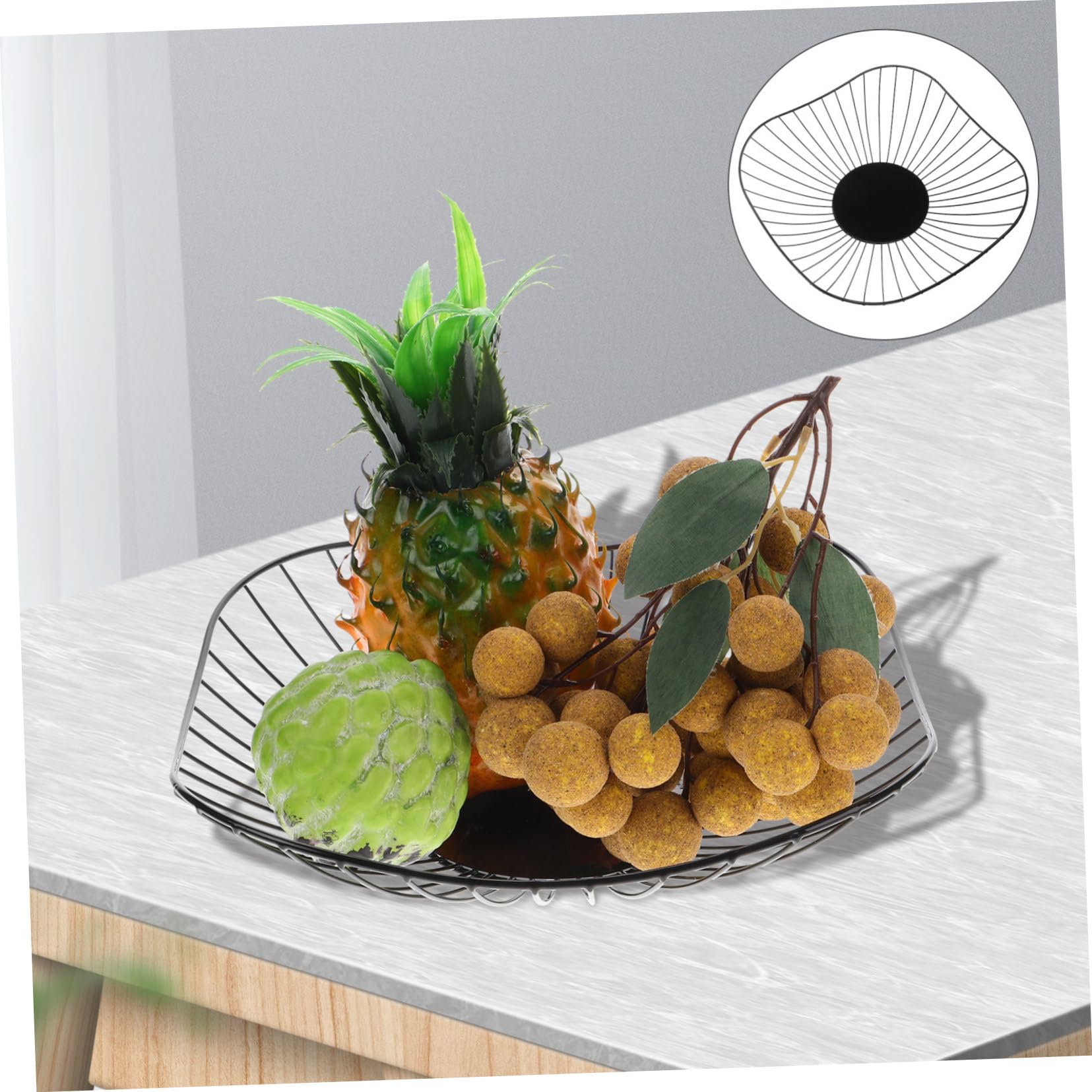 1pc Metal Wire Fruit Bowl - Elegant Iron Art Dish Container for Fruit Storage | Perfect for Kitchen Counter, Dining Table, and Party Serving | Rustic Home Decor & Fruit Holder