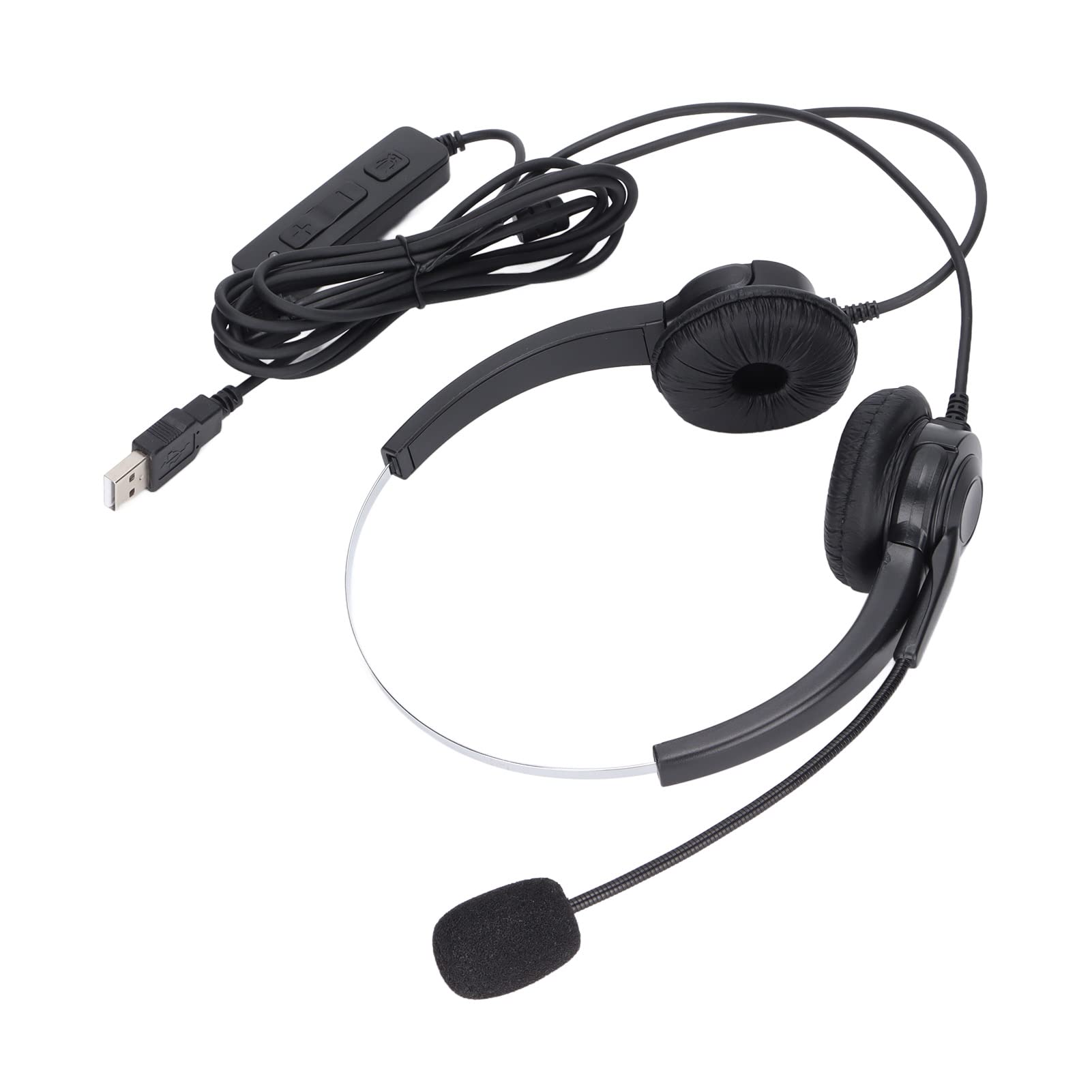 Shanrya USB Headset with 330° Flexible Microphone - Noise Cancelling Call Center Headphones for Customer Service, Online Courses & Remote Work | Comfortable & Durable Design for Long Hours Use