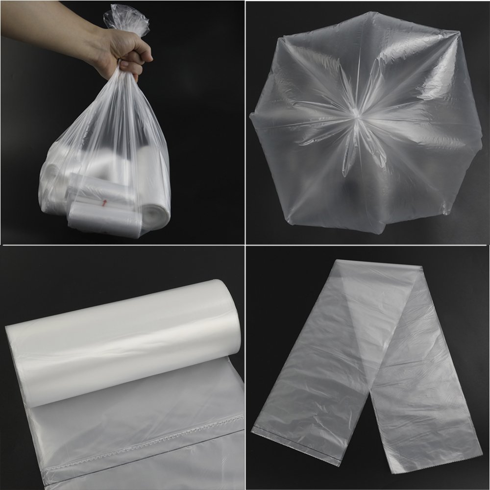 Vababa 3 Gallon Clear Small Trash Bags for Bathroom - 225 Count, Odor Control & Leak Proof - Perfect for Bathroom, Office, Kitchen, and Bedroom Waste Disposal