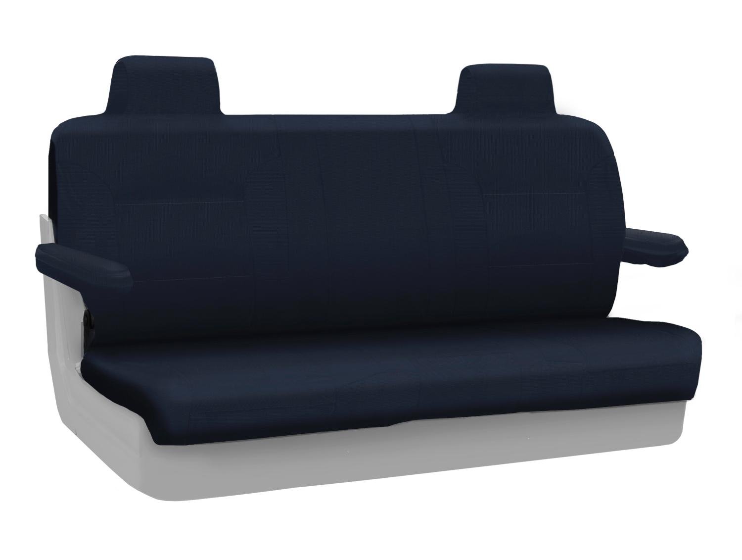 Coverking Custom Fit Rear Solid Bench Seat Cover for Mercury Grand Marquis - Polycotton Drill Navy Blue | Durable Car Seat Protector for Pets, Kids & Spills | Perfect for Road Trips & Daily Commutes
