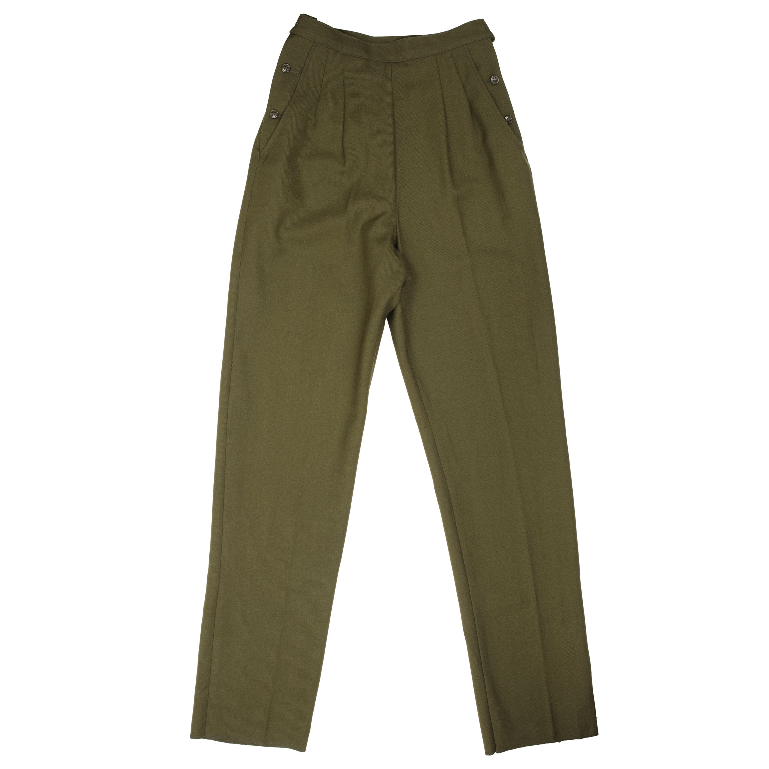 Vintage US Army Utility Pants Women's Slacks 1976 - Size 12 W27 L34 - Military Style Cargo Trousers for Outdoor Hiking, Camping & Workwear Fashion