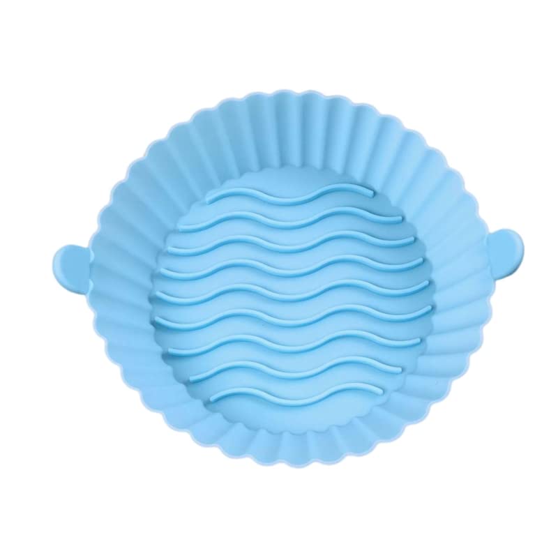 Reusable Silicone Air Fryer Liners - Non-Stick, Food-Grade Round Pads with Magnetic Cheat Sheet | Perfect for Philips, Ninja, Cosori & More | Easy Cleanup for Chicken Wings, French Fries & Healthy Cooking