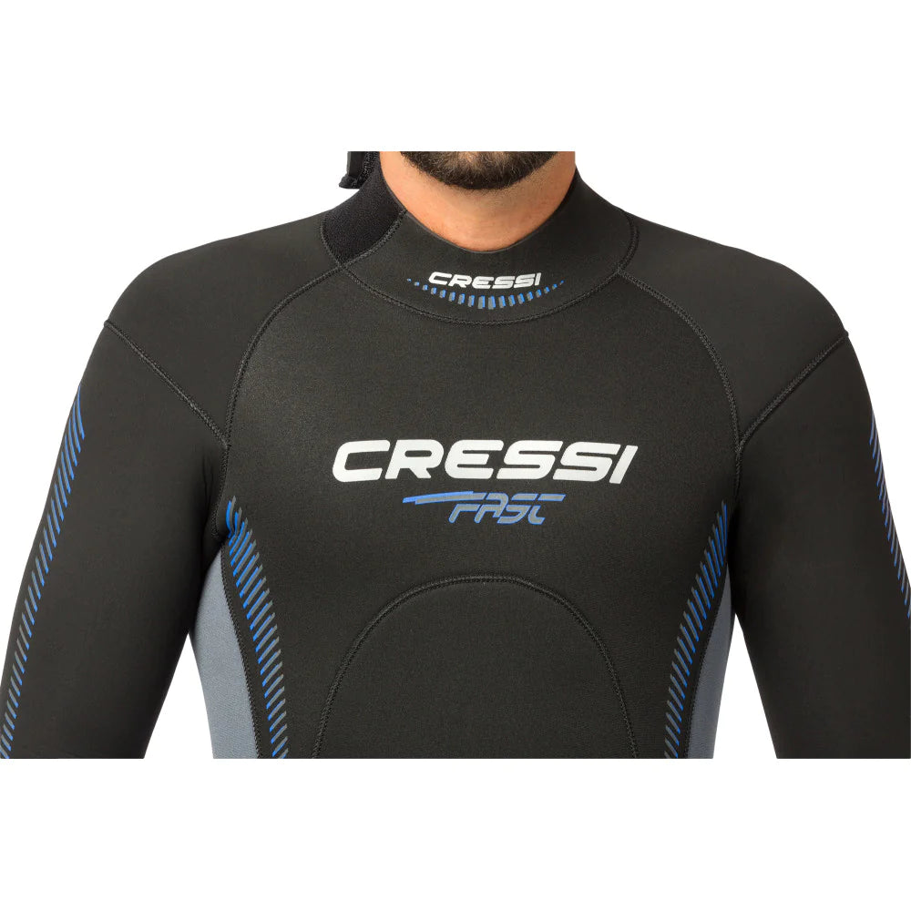Cressi Fast 7mm Men's Wetsuit - Premium Neoprene Diving Suit for Scuba, Snorkeling & Spearfishing | Warm Water Protection & Maximum Mobility