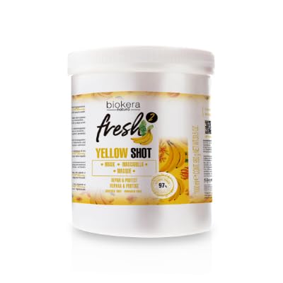 Biokera Natura Fresh Yellow Shot Mask 33.5 oz - Hydrating & Brightening Face Mask for Glowing Skin | Perfect for Spa Night & Self-Care Routine