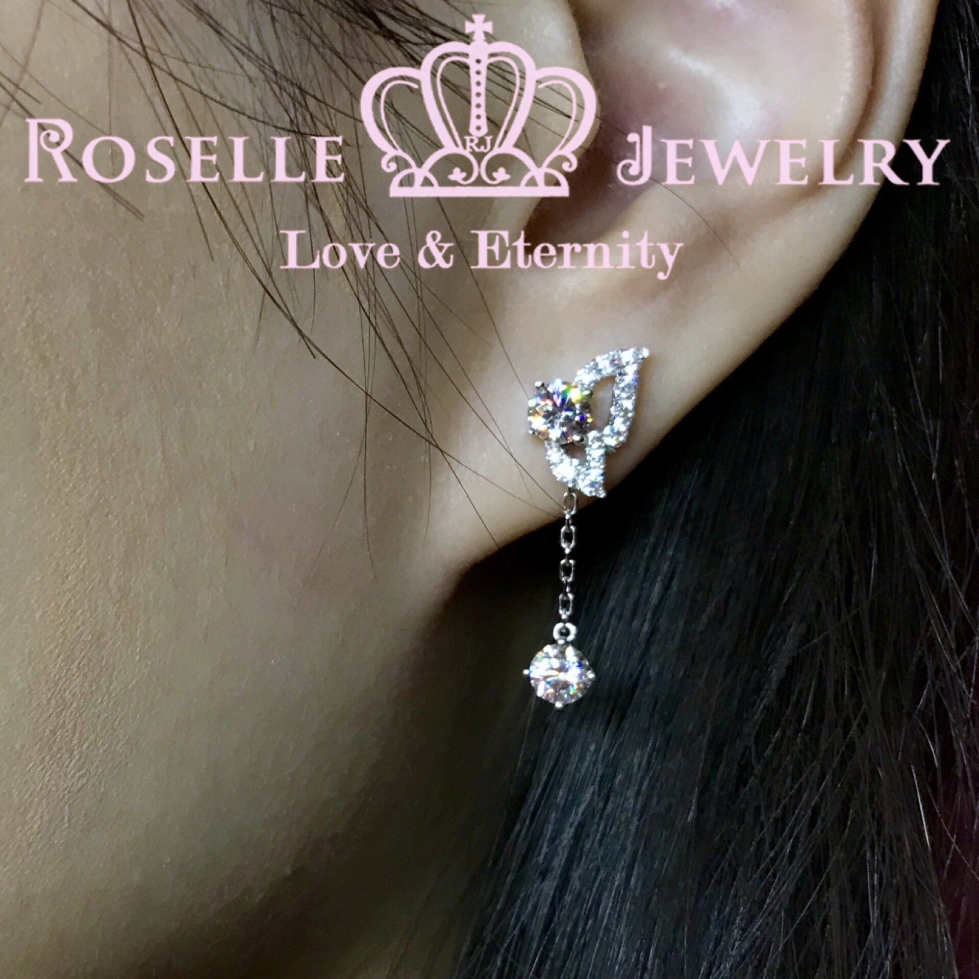 Elegant Detachable Butterfly Drop Earrings for Women - Fashion Jewelry Gift for Party, Wedding & Daily Wear | DE7