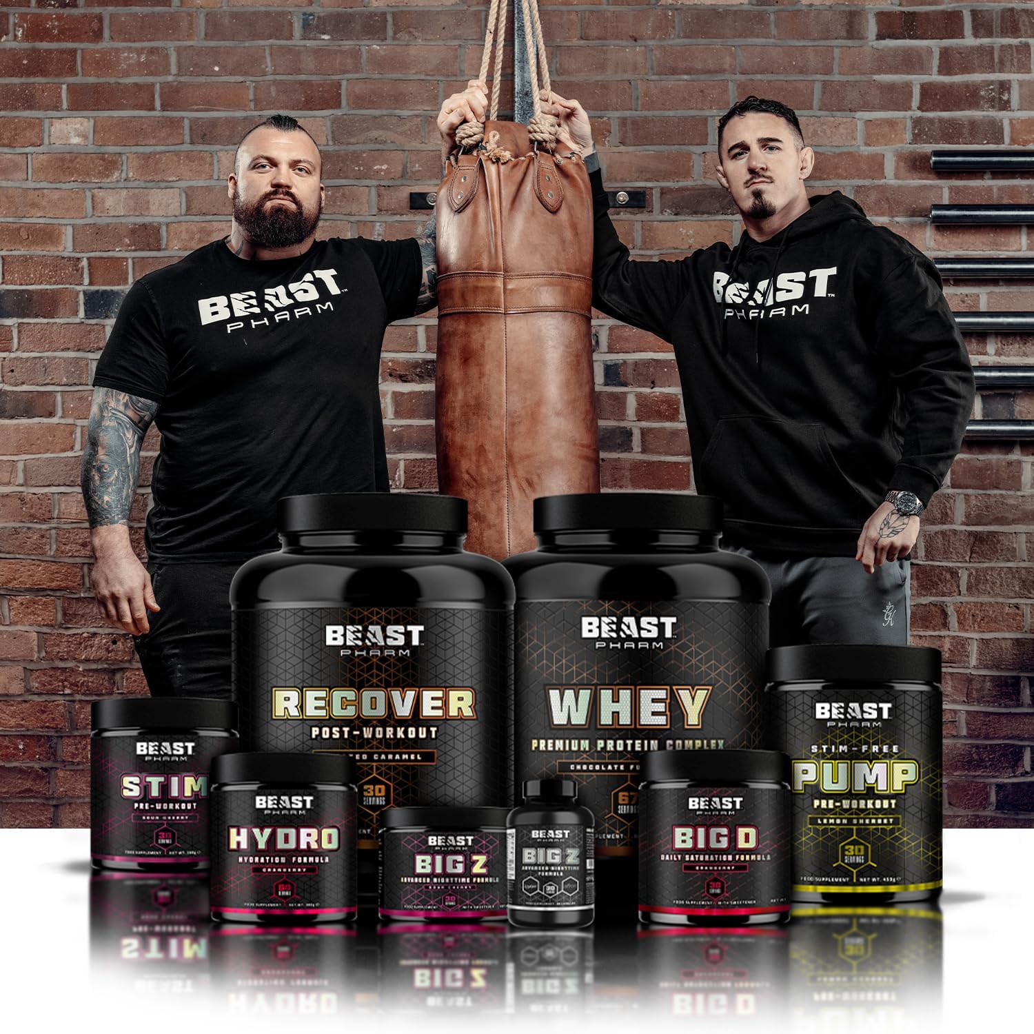 Beast Pharm Whey Protein Powder 2kg (4.4 lbs) - Premium Muscle Recovery Supplement | Eddie Hall Approved | Ideal for Post-Workout, Weight Training & Bodybuilding
