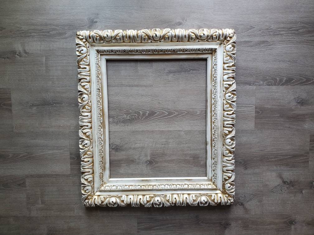 Elegant Baroque Champagne Picture Frames - Various Sizes for Canvas, Prints & Photography | Perfect for Wedding Gifts, Home Decor & Wall Art Displays