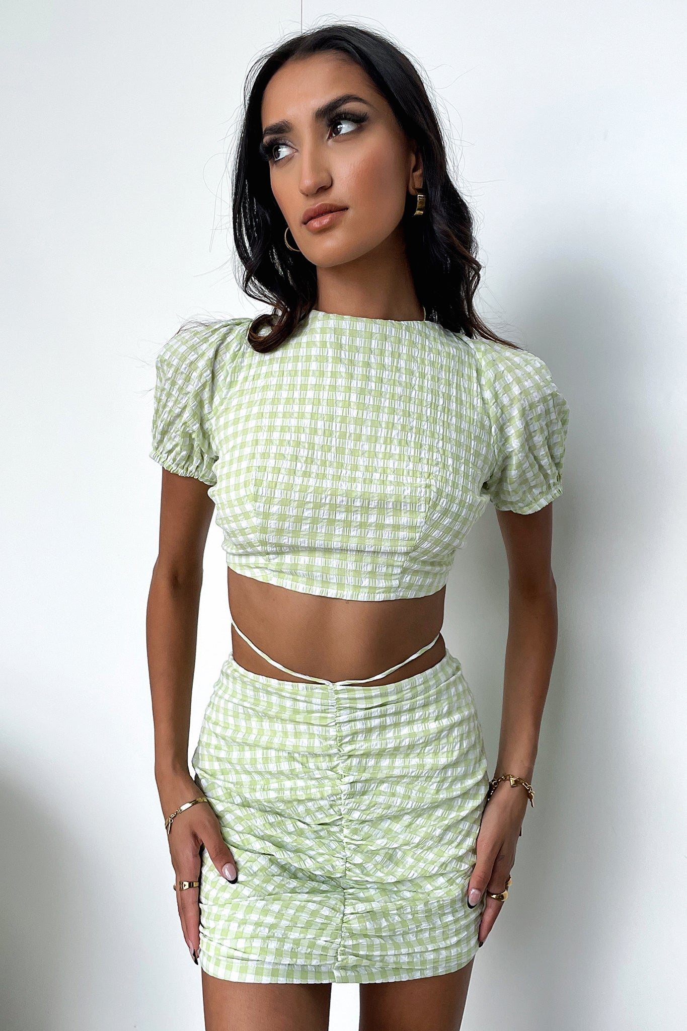 Gabby Crop Top - Stylish Green Women's Fashion for Casual Wear, Summer Outfits, and Street Style