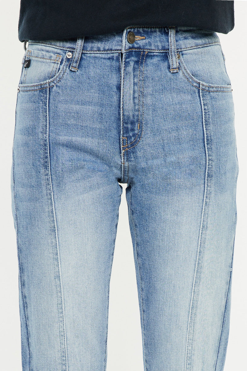 Marley High Rise Slim Straight Leg Jeans for Women - Comfortable Stretch Denim Pants - Perfect for Casual Wear, Office & Date Nights