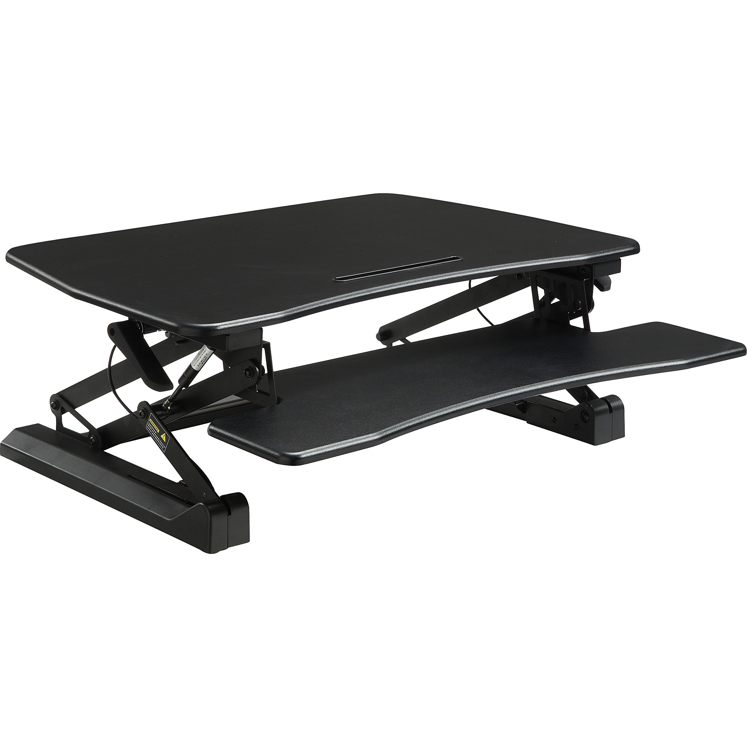 Lorell Adjustable Gas Lift Monitor Stand Riser - Ergonomic Desk Organizer for Computer Monitors, Laptops, and Office Workspaces