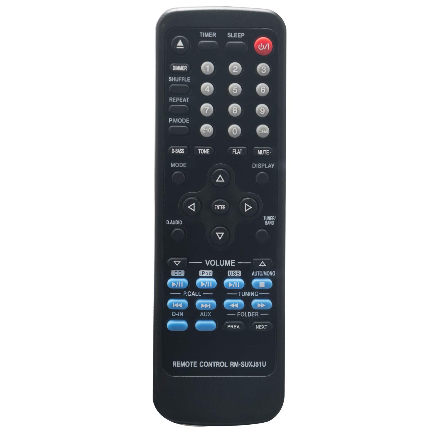 JVC Audio Player Remote Control RM-SUXJ51U Replacement - Compatible with JVC CD, DVD & MP3 Players - Perfect for Home Entertainment & Music Lovers