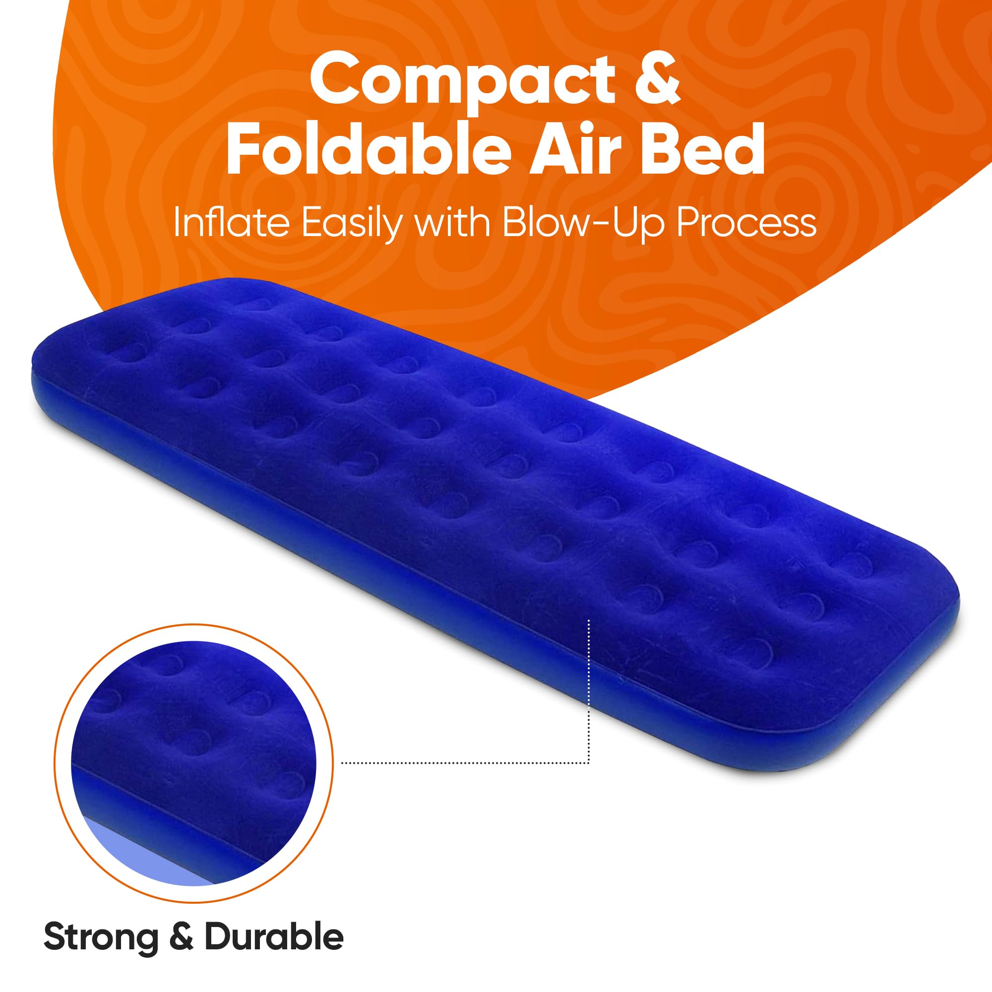 **Albert Austin Air Bed - Premium Inflatable Mattress for Camping, Tents & Caravans | Weatherproof, Comfortable & Easy to Store | Single Blow Up Bed for Adults & Kids | Perfect for Outdoor Adventures, Travel & Guest Sleeping**
