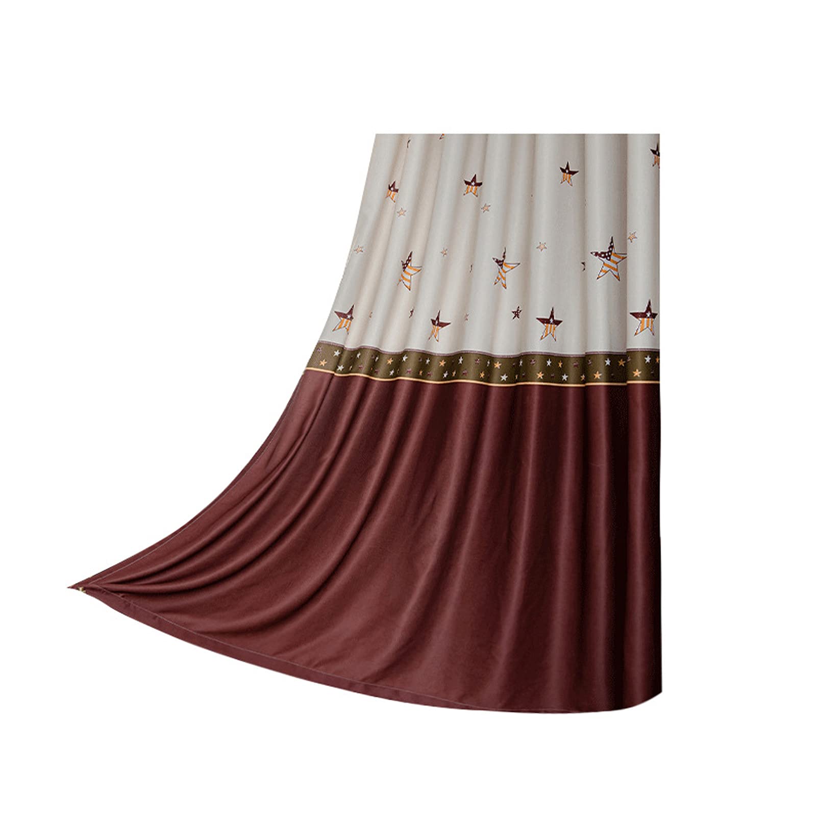 Ayyufe Fashion Star Print Window Curtains - Multi-Color Home Decor Drapes & Panel Treatments for Living Room, Bedroom & Nursery | Light Filtering & Privacy Window Coverings