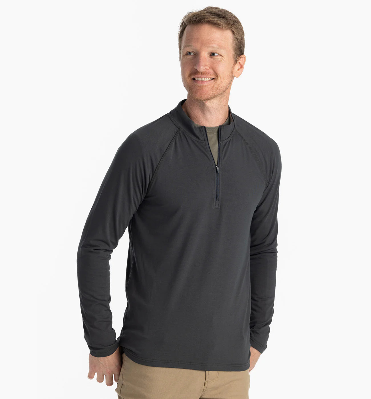 Men's Bamboo Flex Quarter Zip Pullover - Breathable & Comfortable Lightweight Sweater for Outdoor Activities & Casual Wear