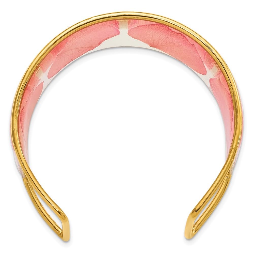 Elegant Gold-Plated Pink Rose Petal Bracelet for Women - Romantic Jewelry Gift for Valentine's Day, Anniversary & Special Occasions