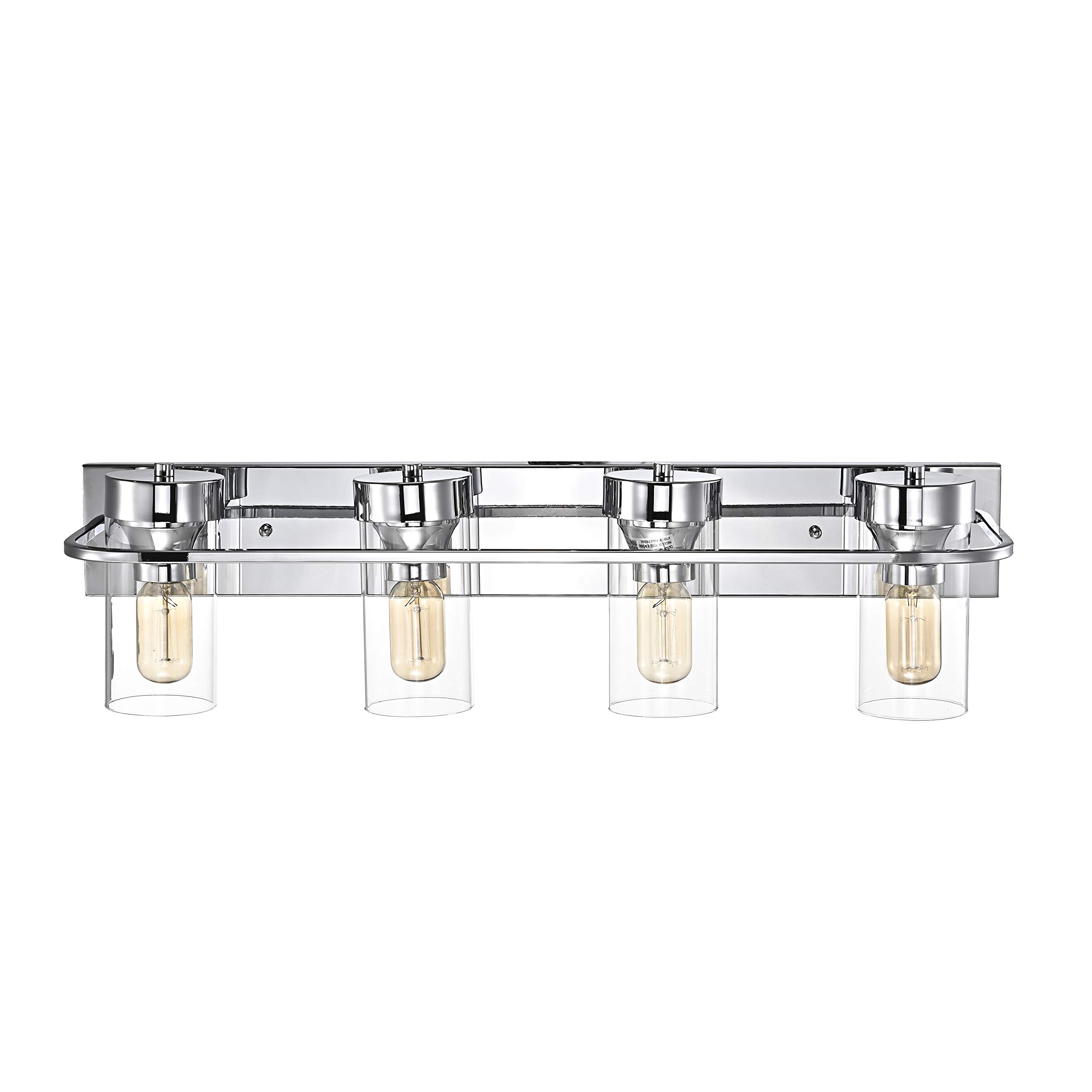 Modern 4-Light Chrome Bathroom Vanity Light Fixture 30