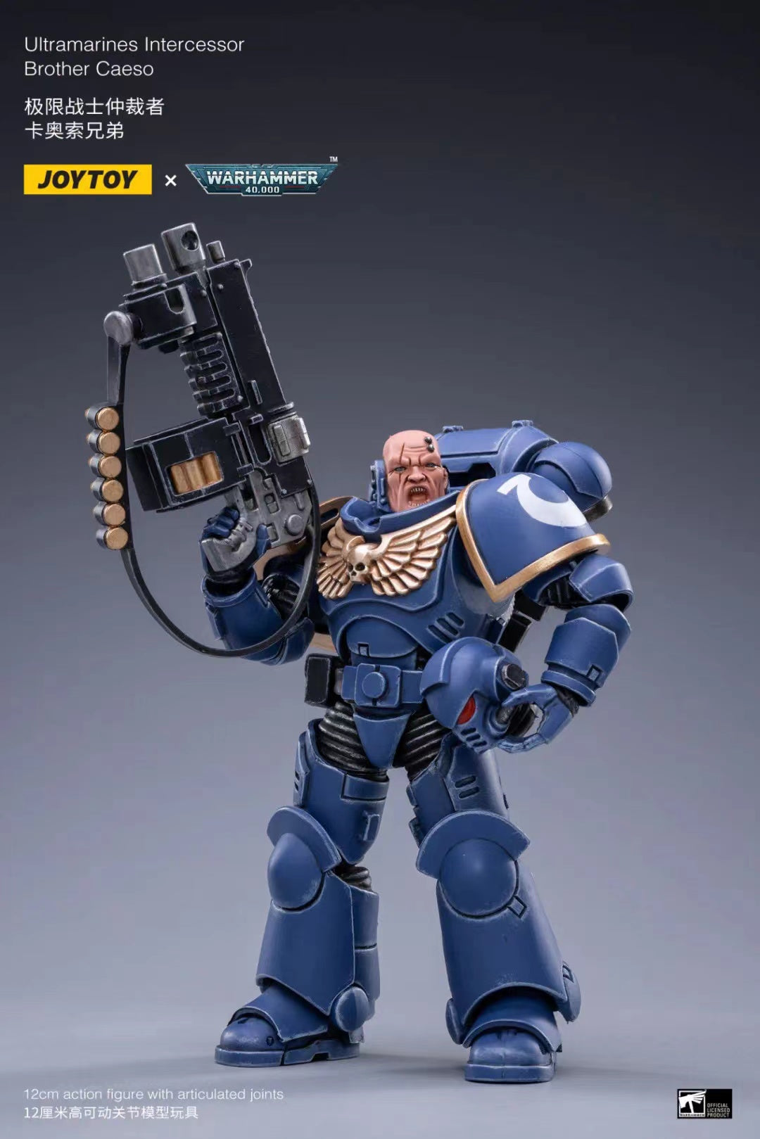 JOYTOY 1/18 Scale Warhammer 40K Ultramarines Intercessors Action Figure Set (4PCS) - Highly Detailed Collectible Miniatures for Tabletop Gaming, Display & Warhammer 40K Fans