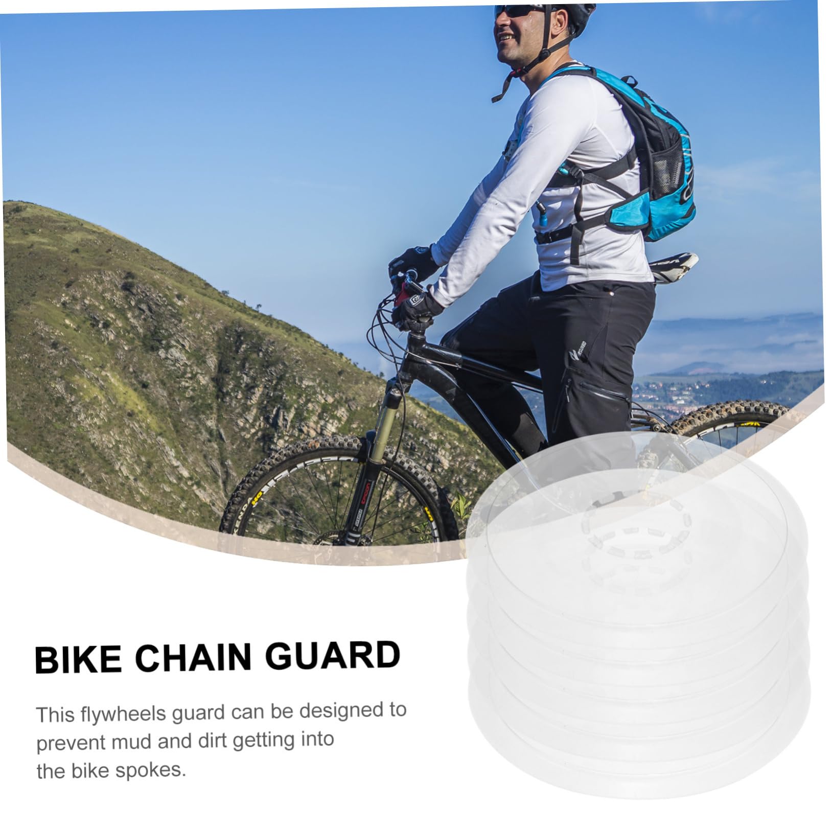 BESPORTBLE 5-Piece Bike Spoke Protector Set - Durable Plastic Wheel Guards for Folding Bikes, Freewheels & Wagon Bikes - Protects Flywheels, Hubs & Chains - Ideal for Commuting, Mountain Biking & Family Cycling
