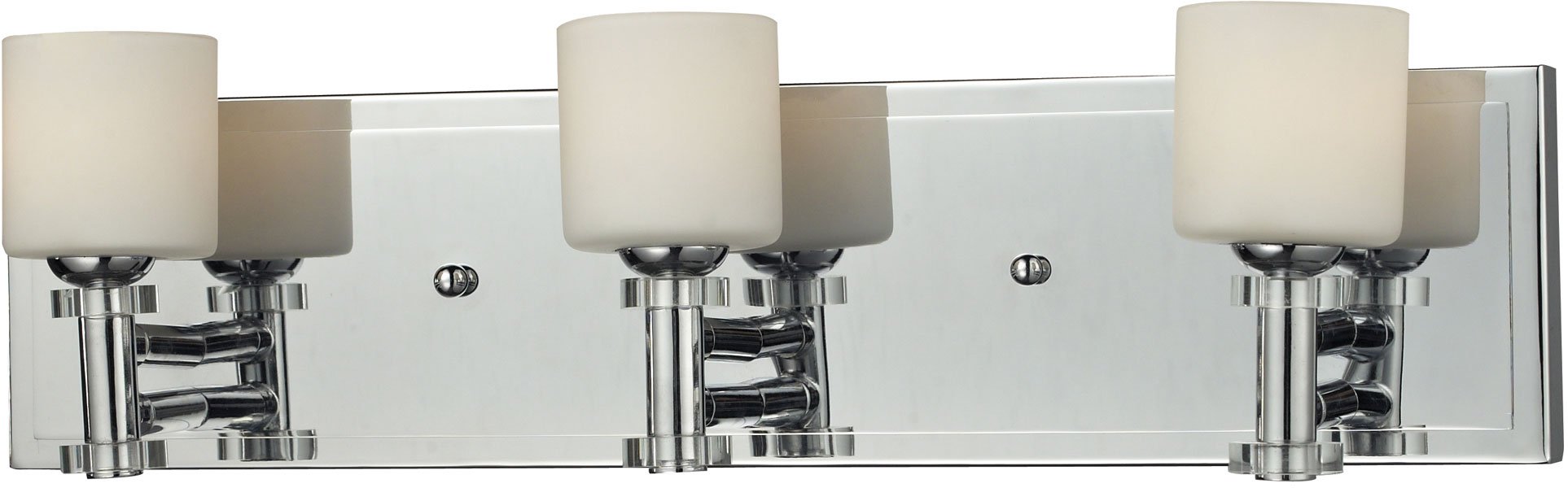 Elk 84072/3 Three Light Vanity Fixture - 5 x 18 Inches Chrome Finish for Bathroom Mirror Lighting & Makeup Vanity