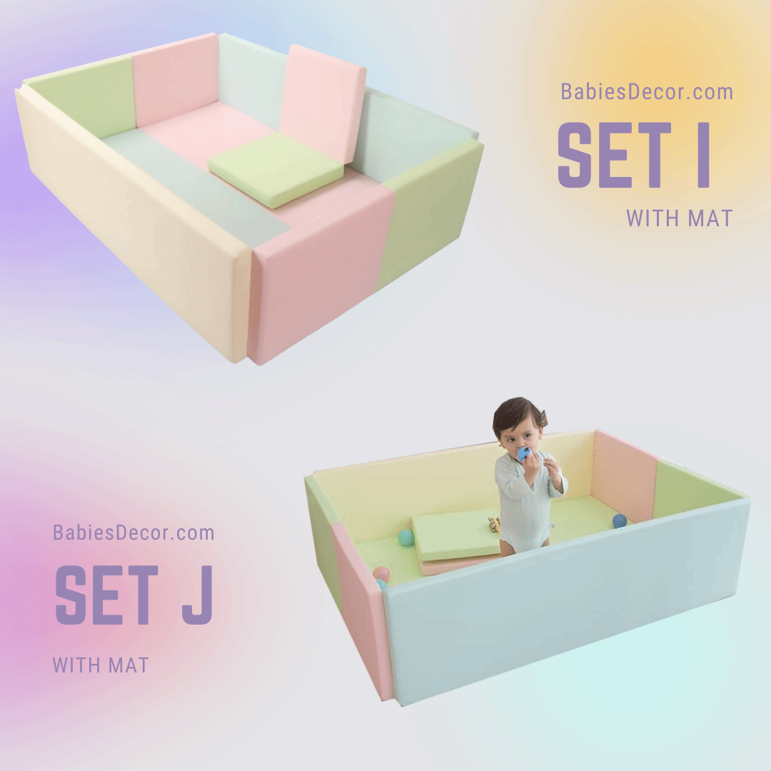 Foldable Ball Pit for Kids - Pink & Grey Soft Foam Play Fence | Indoor/Outdoor Toddler Playpen, Birthday Party Activity Center, Safe Play Area for Babies & Toddlers