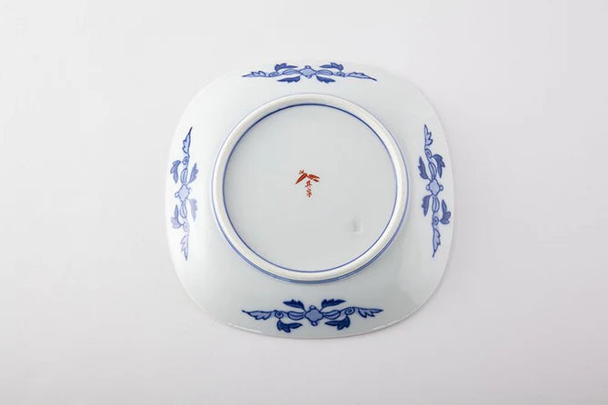 Arita Yaki Small Plate 15 cm (5.9 inches) - Handmade Japanese Ceramic Dish with Cherry Blossom, Maple and Pine Design - Perfect for Sushi, Desserts & Home Decor