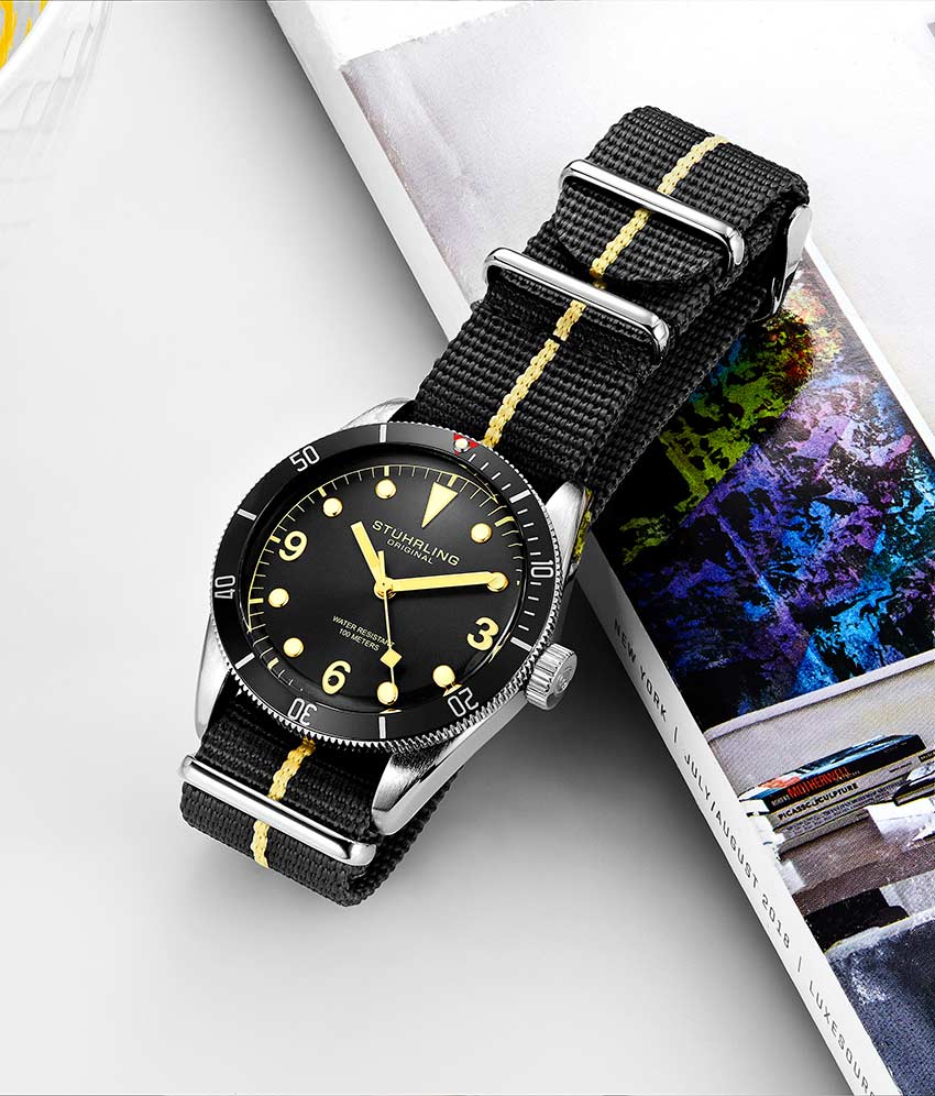 Forti 3958 Quartz 41mm Diver Watch - Waterproof Stainless Steel Sports Watch for Men - Perfect for Scuba Diving, Swimming & Outdoor Adventures