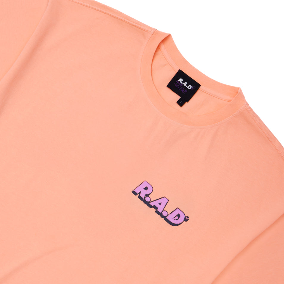 Dbe Ss Tee Peach Nectar - Women's Floral Print T-Shirt for Casual Wear & Summer Outfits