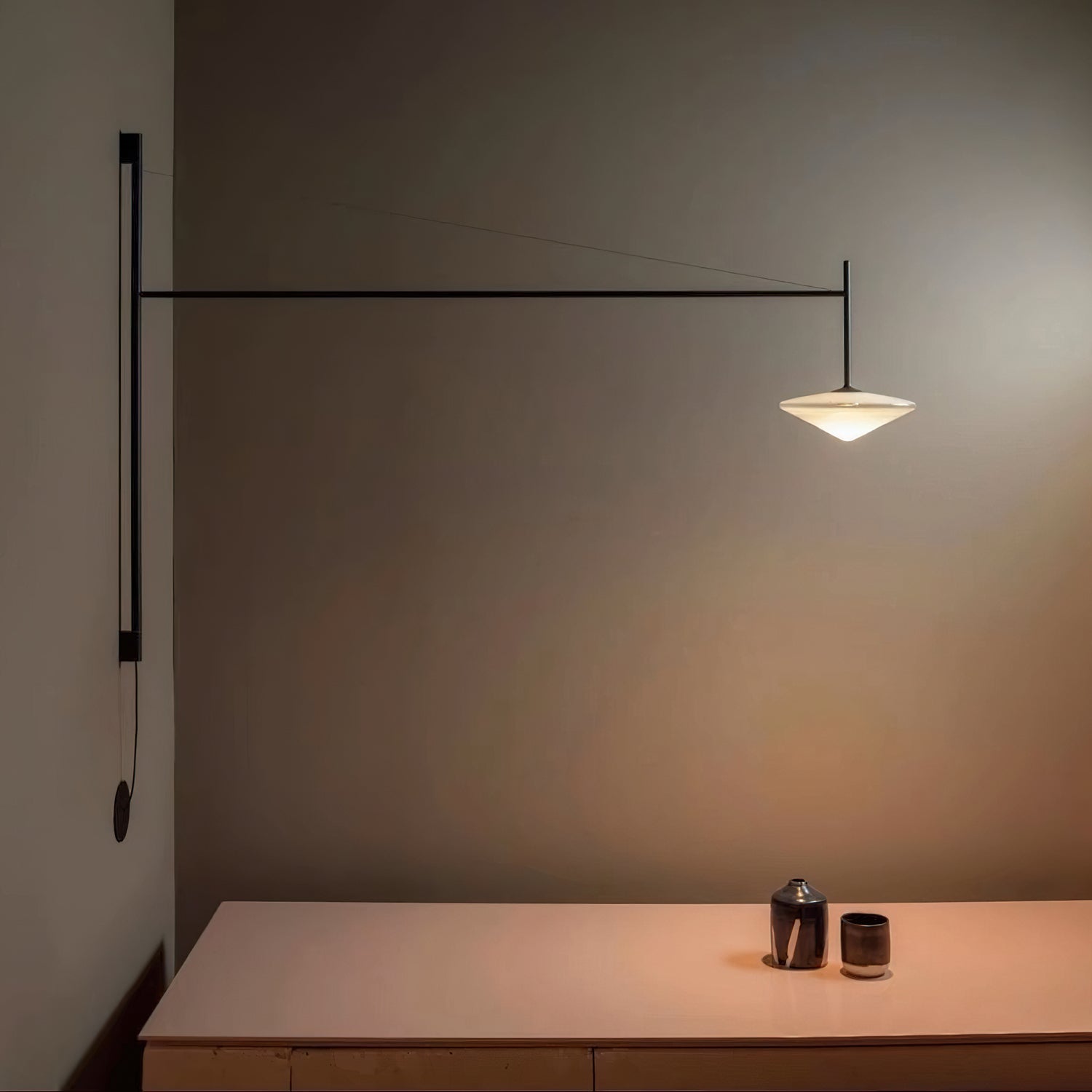 Gea Plug In Wall Lamp - Modern Touch Control Night Light for Bedroom, Nursery, Hallway - Energy Efficient LED Plug-In Sconce with Adjustable Brightness