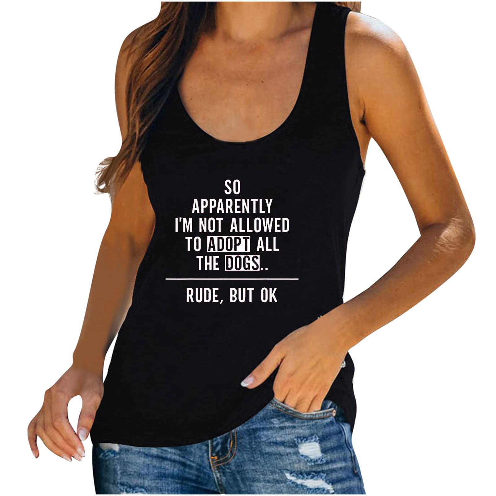 Women's Casual Sleeveless Tank Tops - Summer Beach Loose Fit Blouse, 4th of July Patriotic Shirts for Women | Perfect for Beach Outings, Pool Parties & Summer Festivals