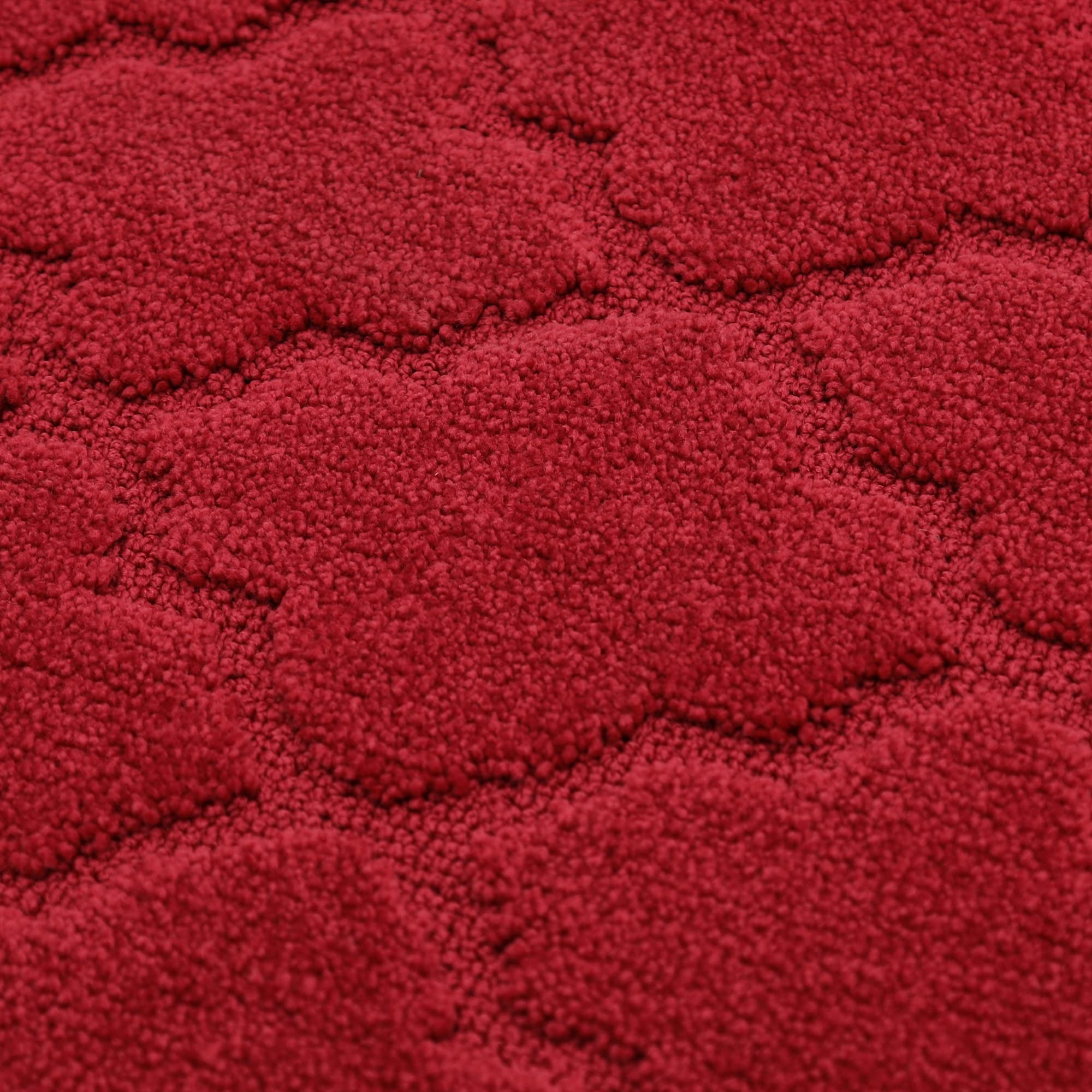 Non-Slip Soft Kitchen Floor Mat - Super Absorbent Sink Rug 20x79 Inches, Washable Polyester Standing Mat for Comfortable Cooking - Perfect for Kitchen, Laundry Room & Bathroom (Red)