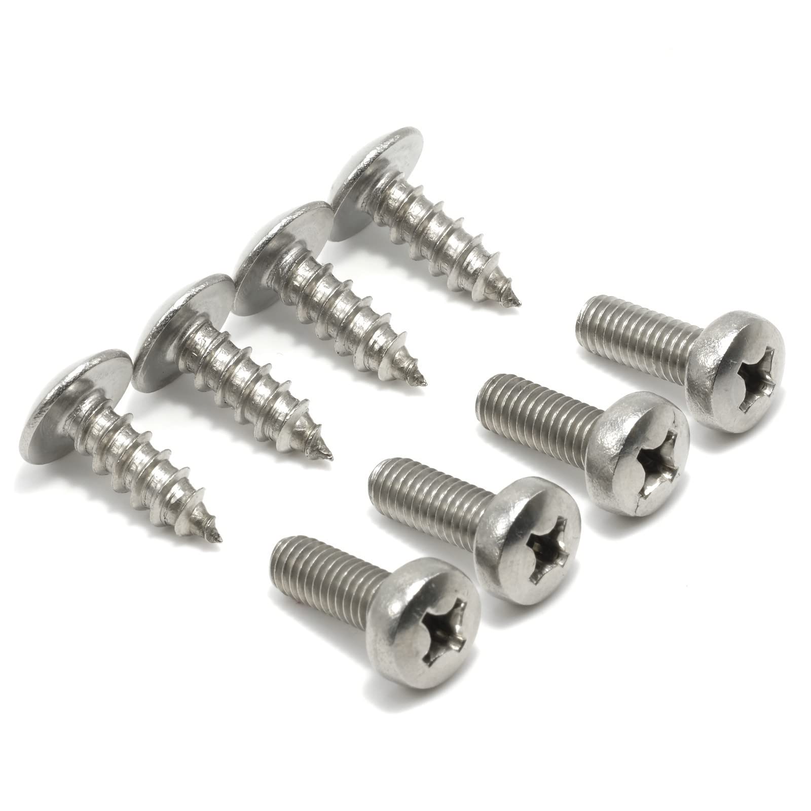 Stainless Steel License Plate Screws for Mazda CX-30 - Pack of 8 Replacement Screws - Perfect for Securing License Plates & Preventing Theft