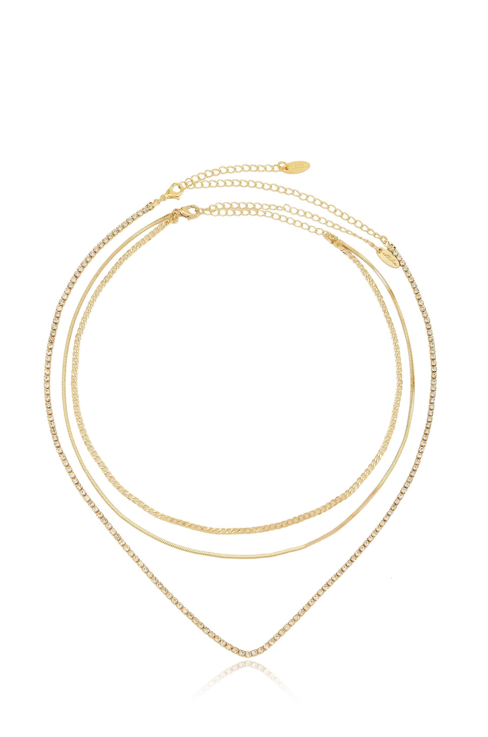 Minimalist Layered Crystal Necklace for Women - Elegant & Dainty Jewelry for Everyday Wear, Parties & Special Occasions