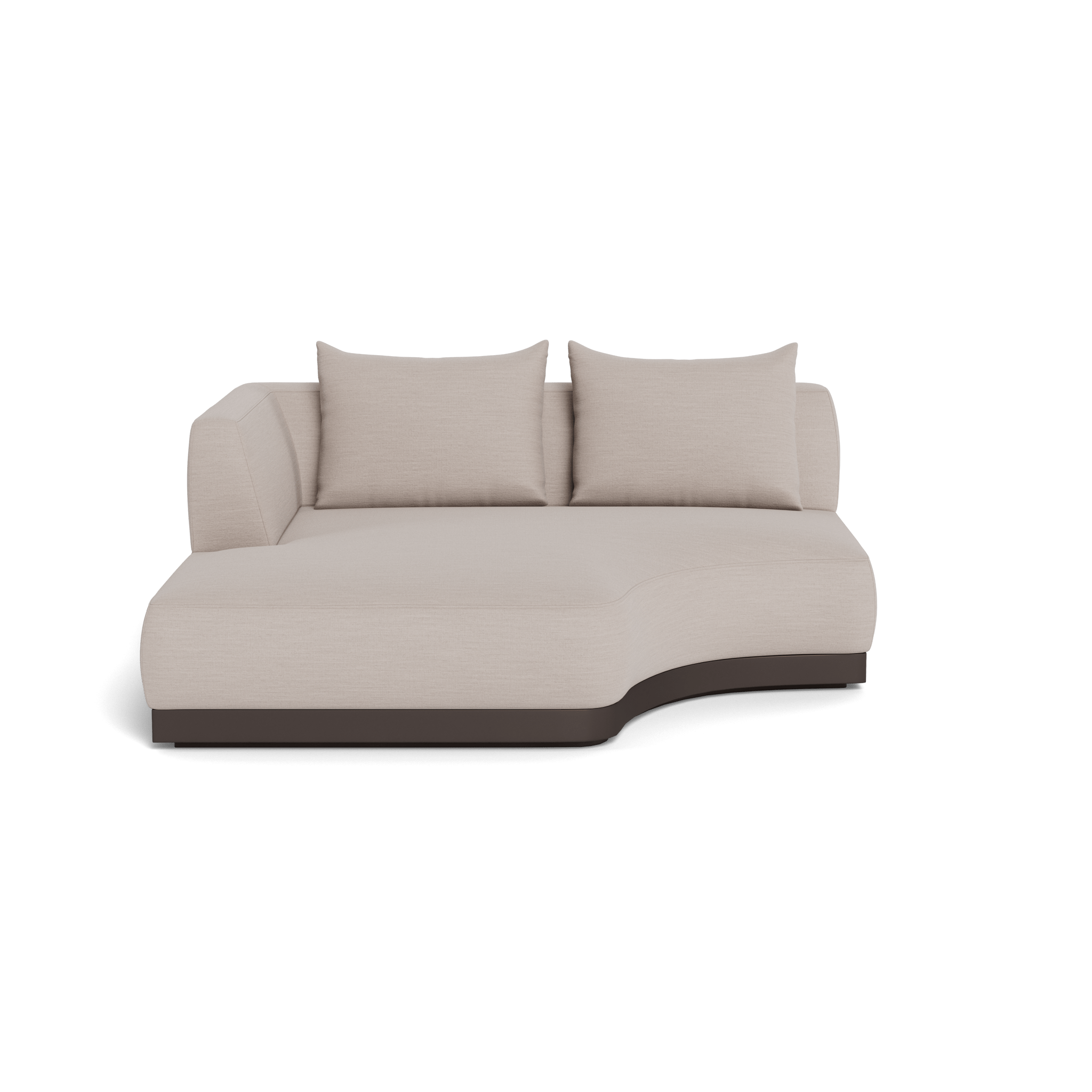Amalfi Curved Chaise Lounge Left - Modern Outdoor Patio Furniture for Poolside Relaxation & Garden Decor