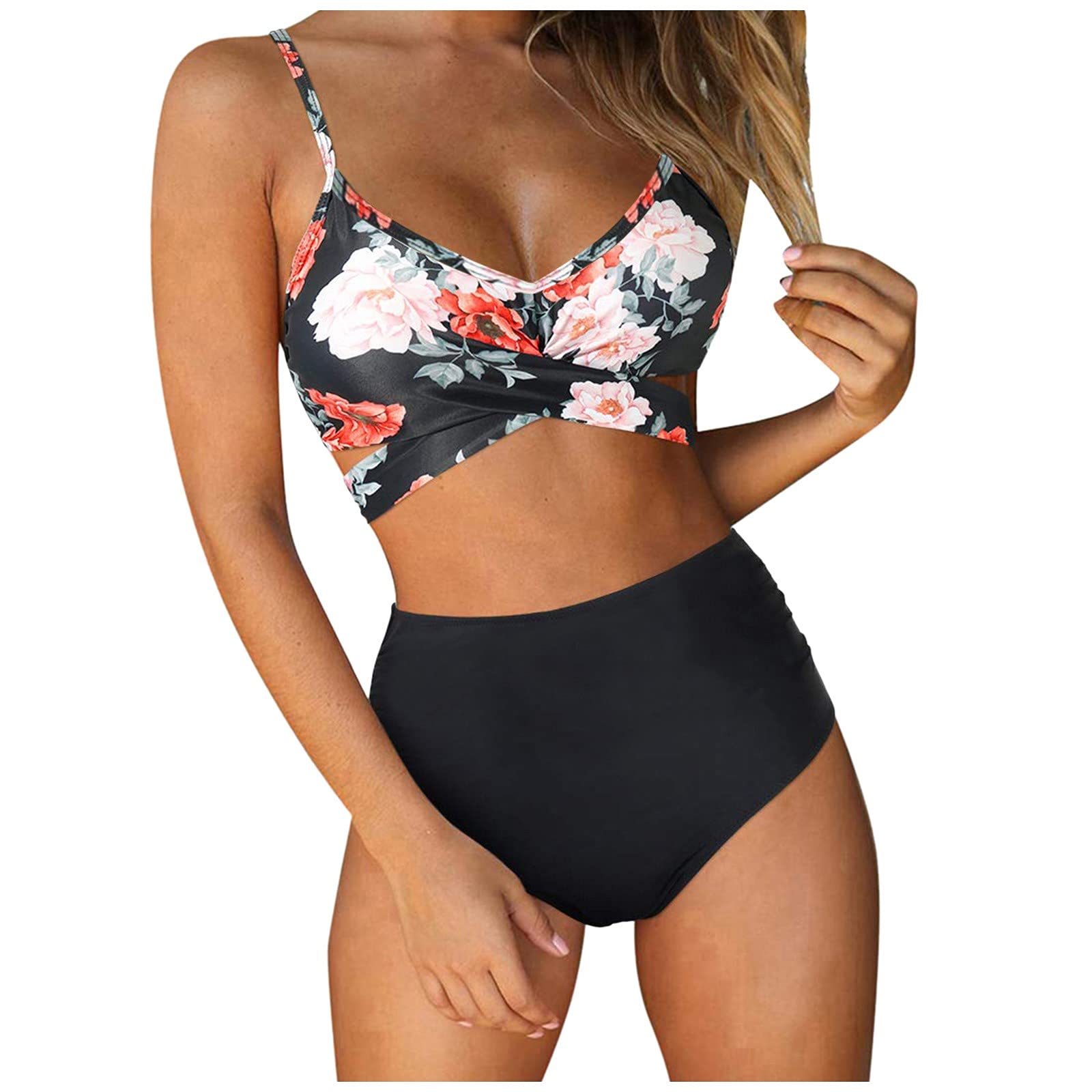 Sexy Women's Bikini Set - Brazilian Two Piece Swimwear with Spaghetti Strap Top & Thong Bottom | Beach Vacation, Pool Party, Summer Swimwear