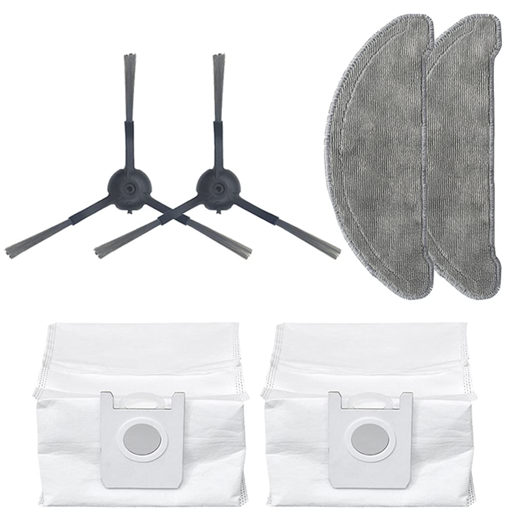 Xiaomi Roborock EVE Plus Vacuum Cleaner Accessories Kit - Side Brush, Dust Bags & Mop Pads Replacement Parts | Compatible with Roborock S5/S6/S7 Series | Perfect for Hardwood Floors & Pet Hair Cleaning