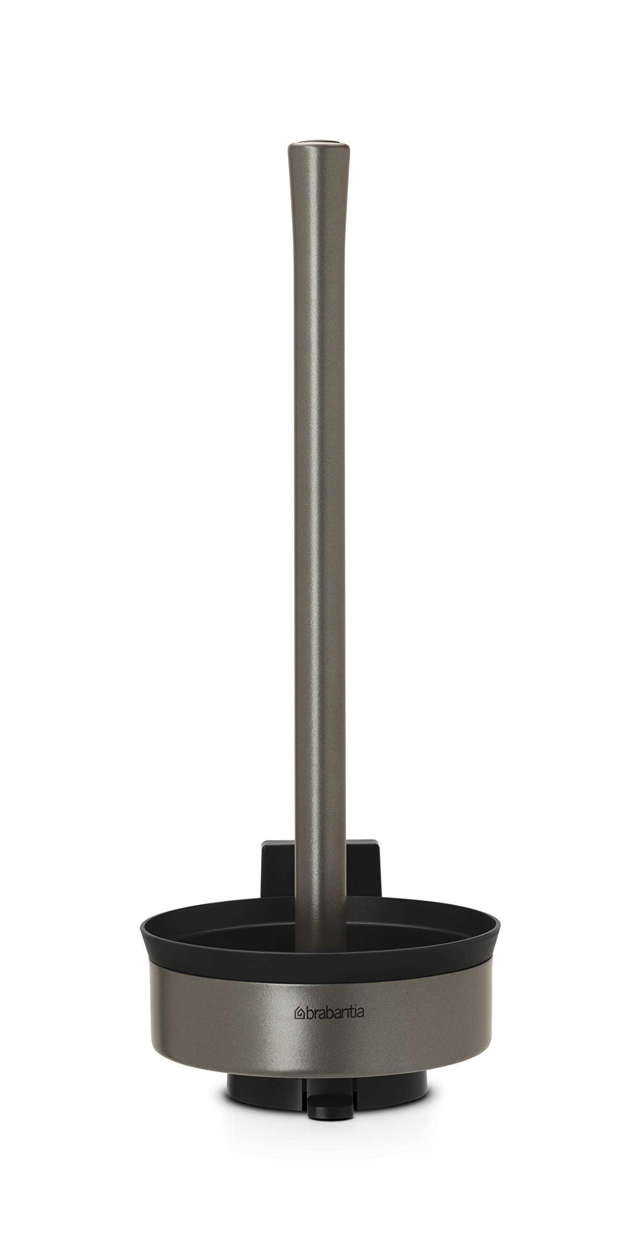 Brabantia Wall-Mounted Toilet Paper Holder - Premium Platinum Finish for Bathroom & Restroom Organization | Space-Saving Design for Home, Office & Hotel Use