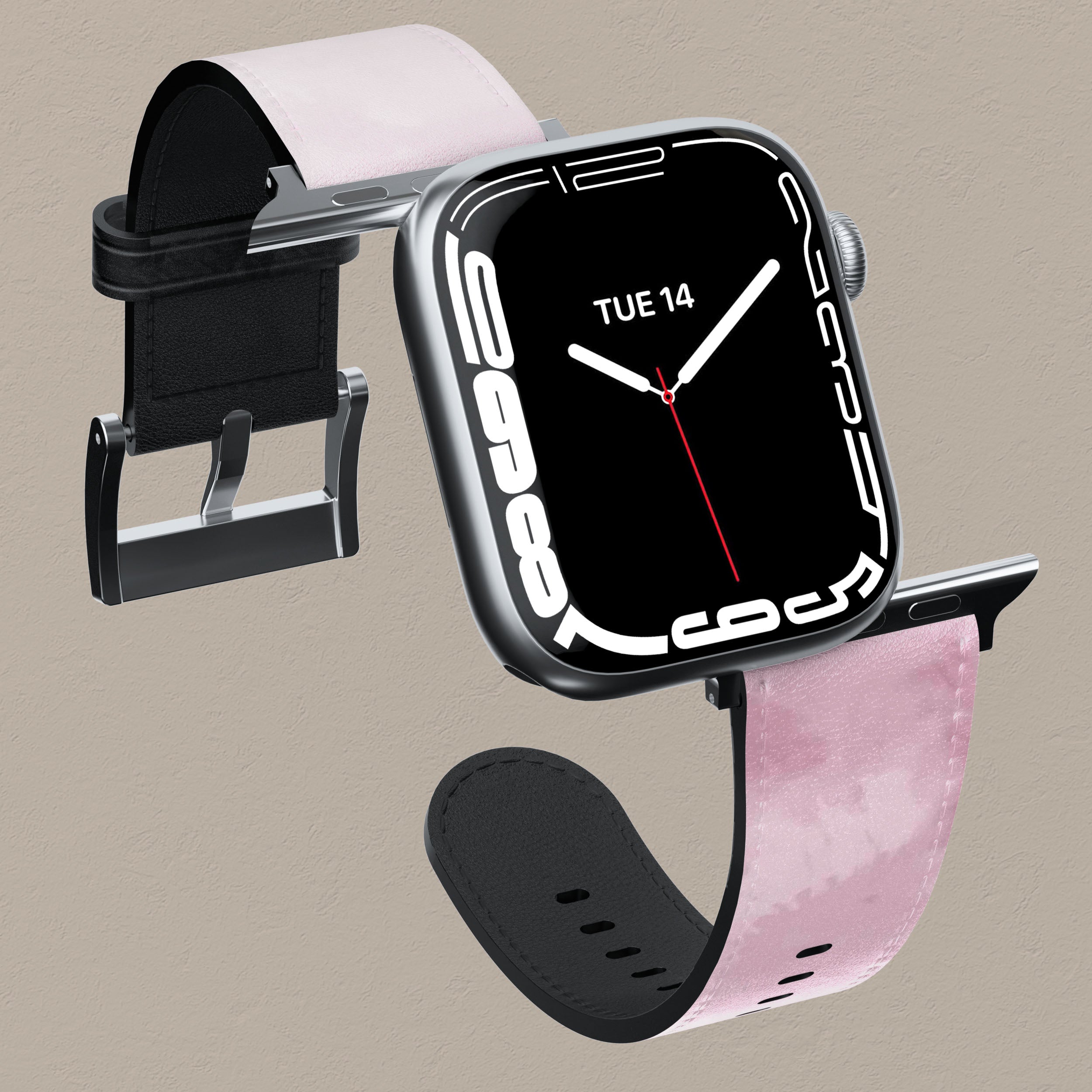 Pink Tie Dye Apple Watch Band - Soft Silicone Replacement Strap for Apple Watch Series 9/8/7/6/SE/5/4/3/2/1 - Stylish & Comfortable Sport Wristband for Women & Men - Perfect for Gym, Running, Workout & Everyday Wear